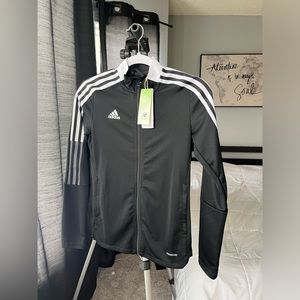 Adidas black and white Womens track jacket